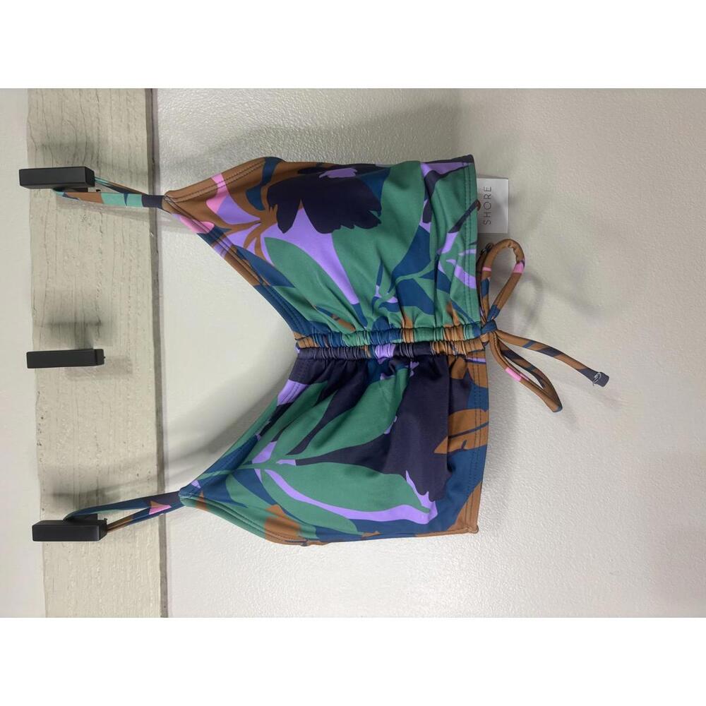Shade & Shore Women's Colorful Crop Bikini Top Small